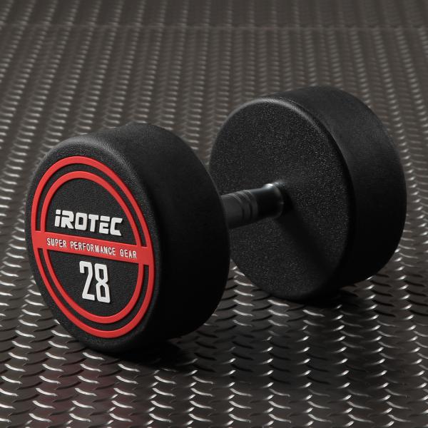 IROTEC（アイロテック）NEWラバージムダンベル28KG / ダンベル ラバーダンベル バーベル...