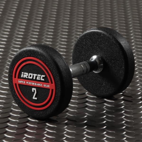 IROTEC（アイロテック）NEWラバージムダンベル2KG / ダンベル ラバーダンベル バーベル ...