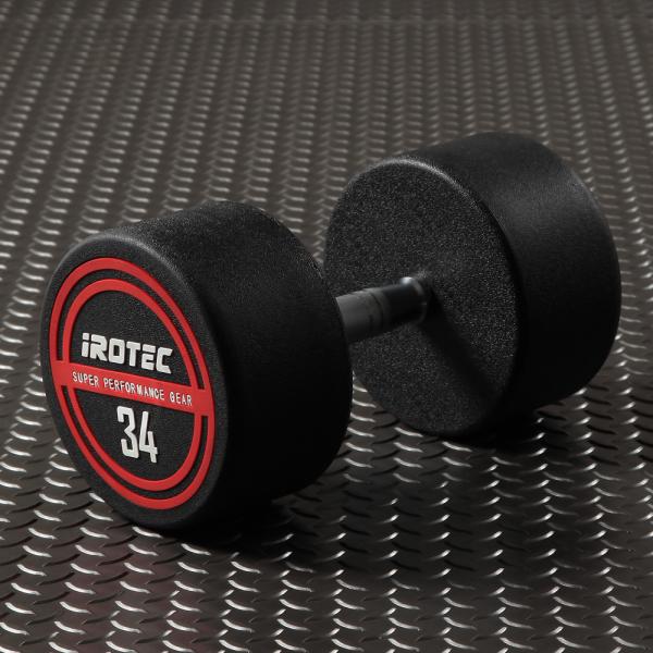 IROTEC（アイロテック）NEWラバージムダンベル34KG / ダンベル ラバーダンベル バーベル...