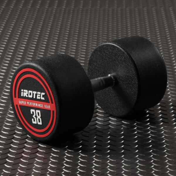 IROTEC（アイロテック）NEWラバージムダンベル38KG / ダンベル ラバーダンベル バーベル...