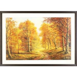 パウル・クレー『黄色い鳥のいる風景』複製画 【絵画 額付 新品 版画