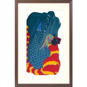 田中正秋『山中諏訪神社安産祭り （山梨） 』シルクスクリーン 【絵画