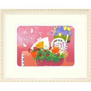 津田耕『ジャズ1』シルクスクリーン 【絵画 額付 新品 版画