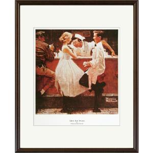 額装品/Knuckles Down/ノーマン ロックウェル/ポスター/インテリア Knuckles Down（ノーマン ロックウェル） 額装品 ウッド