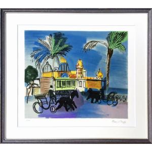 サルボ『エーゲ海・パノラマ』ミクストメディア 【絵画 額付 新品 版画