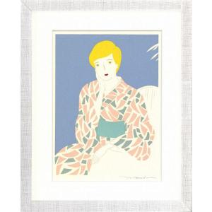 津田耕『ジャズ1』シルクスクリーン 【絵画 額付 新品 版画