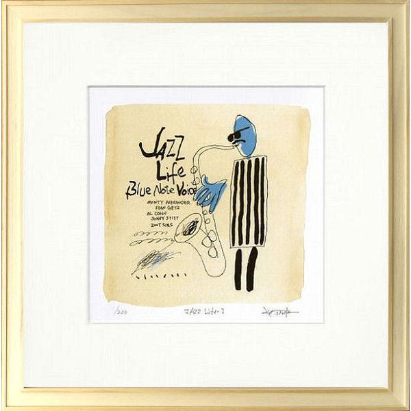 津田耕『JAZZ Life-Ｉ』ジクレー 【絵画 額付 新品 版画】