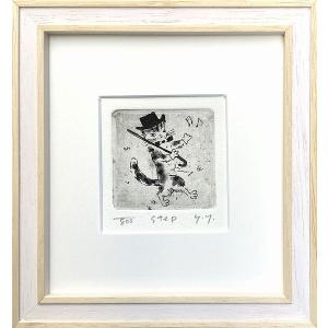 猫の絵画　油絵　金魚　眼鏡　額付き　原画　アート　インテリア 絵画 人気の絵『金魚 眼鏡』猫 壁掛け インテリア アート 油絵