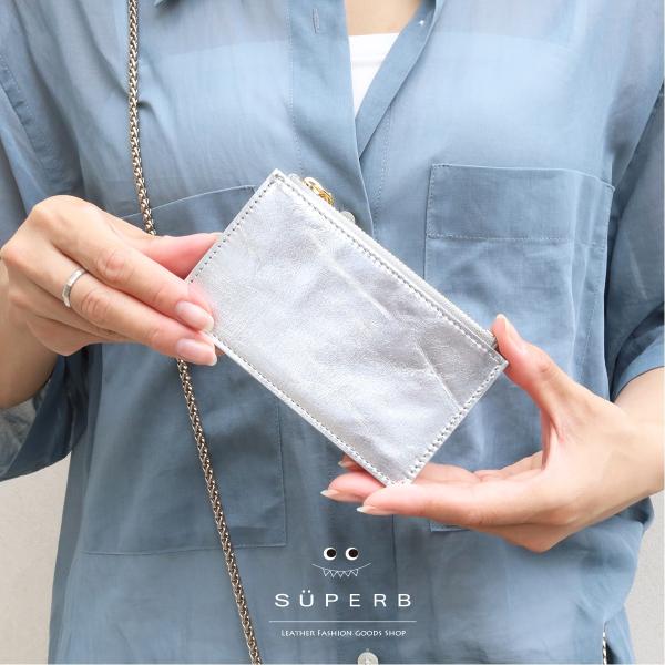 【レザーフラグメントケース/全22色】身軽に時短決済♪高級感のある最薄/最軽量スマート財布/ミニ財布...