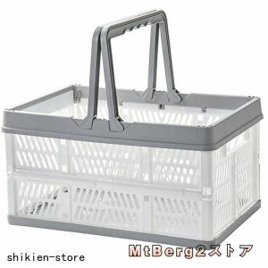 折りたたみカゴ バスケット 持ち手付き 積み重...の詳細画像5
