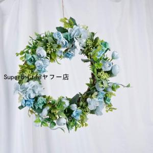 フラワーリース 造花 大きい 36cm バラ ...の詳細画像4