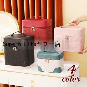 メイクボックス 鏡付き 大容量 持ち運び トレイ...の商品画像