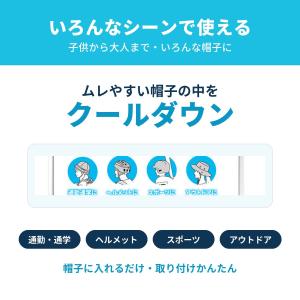 冷感パット あたま用 熱中症対策 帽子 ヘルメ...の詳細画像2