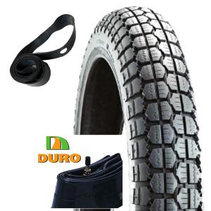 【新品】DURO デューロ タイヤ 4.00-19 チューブ・リムバンド付き 新品】DURO デューロ タイヤ 4.00-19 チューブ・リムバンド付き