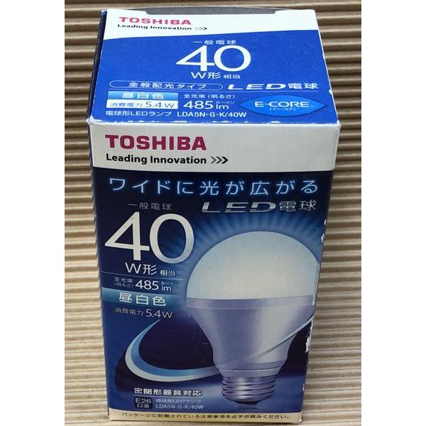 東芝 LED電球 LDA5N-G-K/40W 一般電球 40W形 E26口金 昼白色 5.4W