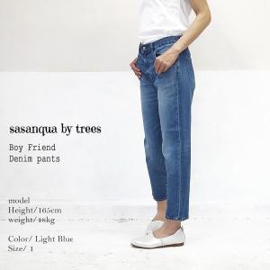 【全品10％offクーポン配布中】 sasanqua by trees サザンカバイツリーズ AN-119 ボーイフレンドデニム col.Light Blue｜supereasy-japan