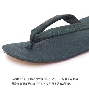 雪駄 男性 メンズ 草履 牛皮底 小波 縦縞 ...の詳細画像3