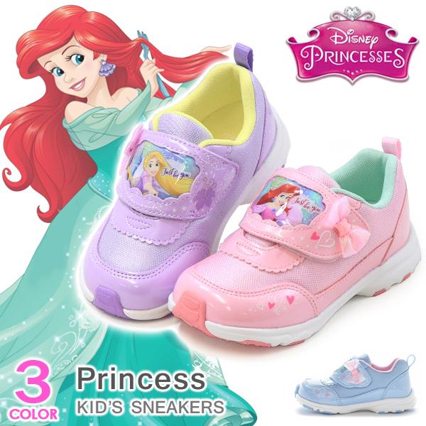 ディズニー プリンセス 靴 キッズ スニーカー アリエル ラプンツェル シンデレラ 女の子 C136...