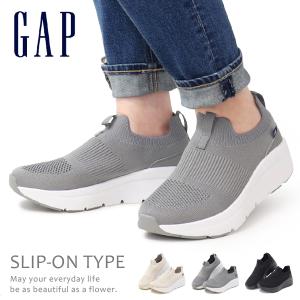 GAP ギャップ スリッポン スニーカー レディース ソックススニーカー ニットスニーカー 厚底 靴 GPU22409｜superfoot