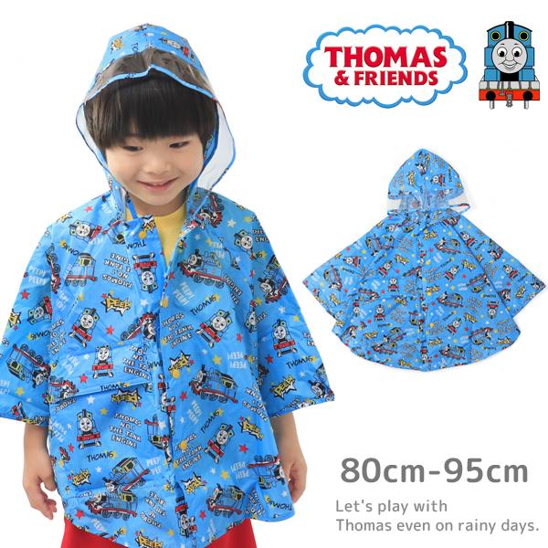 トーマス レインポンチョ キッズ レインコート カッパ きかんしゃトーマス 男の子 子供 80cm ...