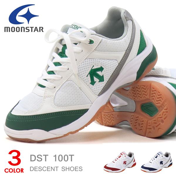 ムーンスター 体育館シューズ デサント ジュニア メンズ レディース 運動靴 白 DST 100T