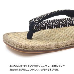 雪駄 男性 牛皮底 蛇柄 和柄 草履 メンズ ...の詳細画像3