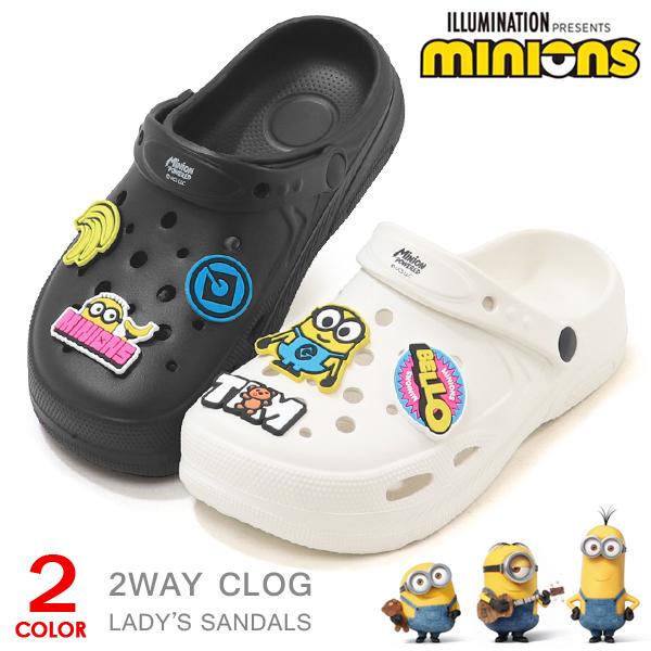 ミニオンズ サンダル レディース 厚底 クロッグサンダル キャラクター 軽量 Minions MN3...