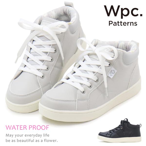 Wpc. Patterns 防水 スニーカー レディース ハイカット レインシューズ 軽量 靴 カジ...