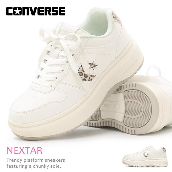 コンバース 厚底 スニーカー レディース コートシューズ レオパード CONVERSE NEXTAR...