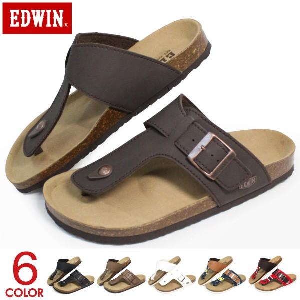 EDWIN サンダル メンズ トングサンダル フラットサンダル コンフォートサンダル ビルケン風 E...