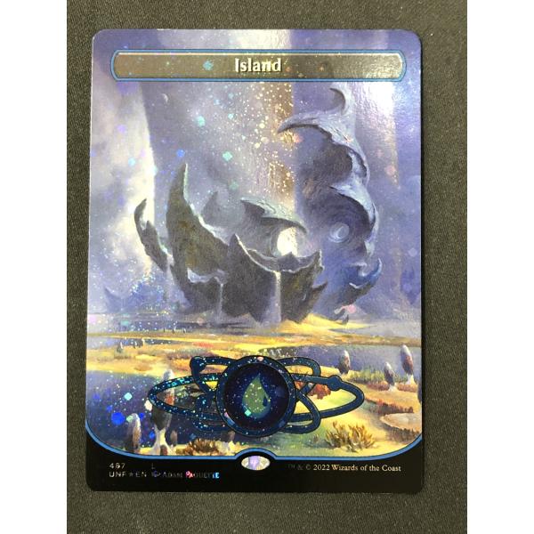 MTG【島/Island】《UNF-487》[EN][ギャラクシー・FOIL][ボーダーレス] 基本...