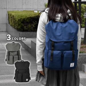 リュック リュックサック レディース おしゃれ 通学 女子 学生 大容量 撥水 ポリエステル 2ポケット フラップ