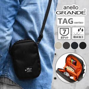 アネログランデ ショルダーバッグ anello GRANDE TAG タグ 多機能 ミニショルダーバッグ GTM0891 メンズ 撥水 仕切り おしゃれ 大人 軽い 軽量 サブバッグ