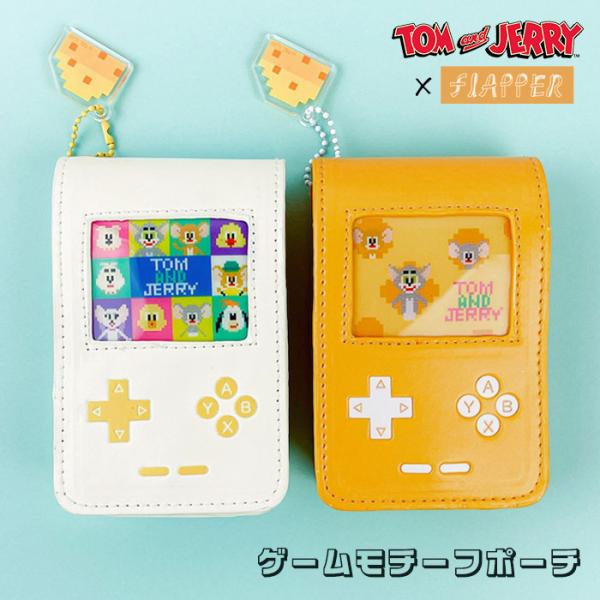 トムとジェリー ポーチ トムジェリ キャラクター FLAPPER フラッパー ゲームモチーフ 小物入...