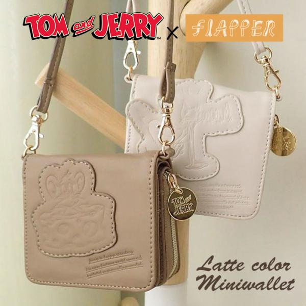 トムとジェリー 財布 グッズ レディース 小さめ おしゃれ 二つ折り財布/FLAPPER フラッパー...