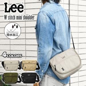 Lee リー ショルダーバッグ バッグ ブランド メンズ Wステッチ フラップ ミニショルダーバッグ 撥水 かぶせ メッセンジャーバッグ ミニメッセンジャーバッグ