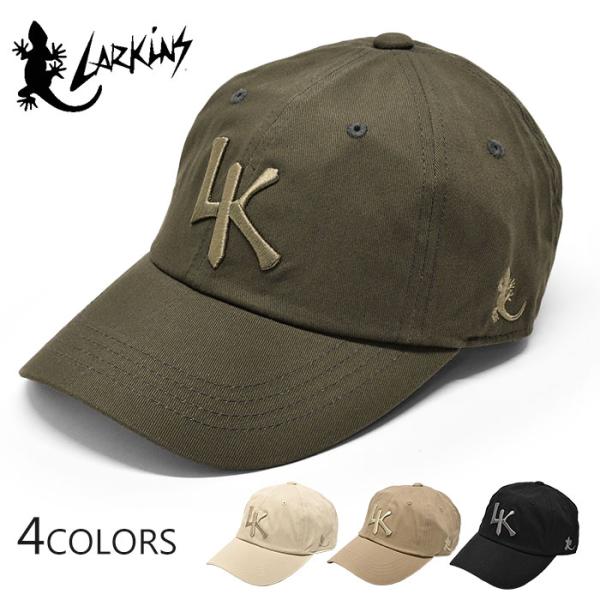 LARKiNS ラーキンス コットン ニュアンス キャップ メンズ ローキャップ 帽子 軽い 軽量 ...