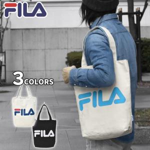 トートバッグ メンズ おしゃれ 大きめ A4/FILA フィラ/キャンバス ビッグロゴ