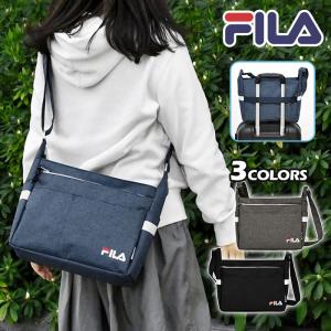 FILA フィラ ショルダーバッグ レディース メンズ 斜めがけ おしゃれ 大きめ 小さめ 大容量 杢調ポリキャンバス キャリーオンバッグ キャリーオン 旅行