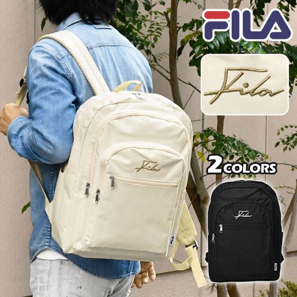 FILA フィラ リュック リュックサック 筆記体 メンズ おしゃれ 通勤 通学 大容量 ポリキャン...