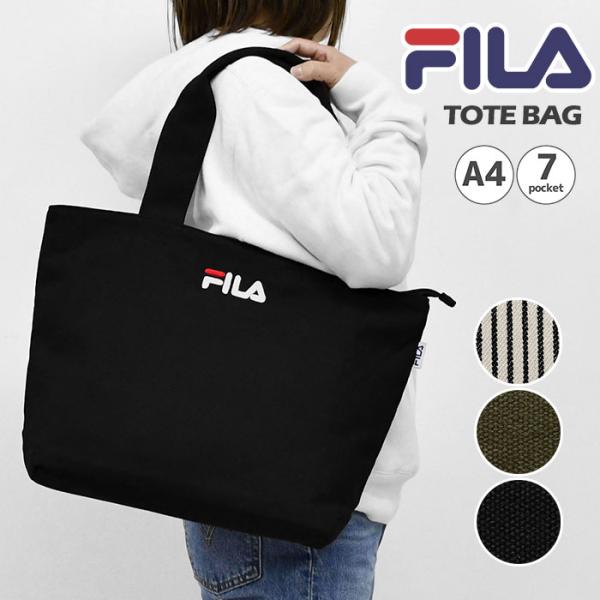 FILA フィラ レディース キャンバス トートバッグ トート マザーズバッグ おしゃれ 軽量 ポケ...