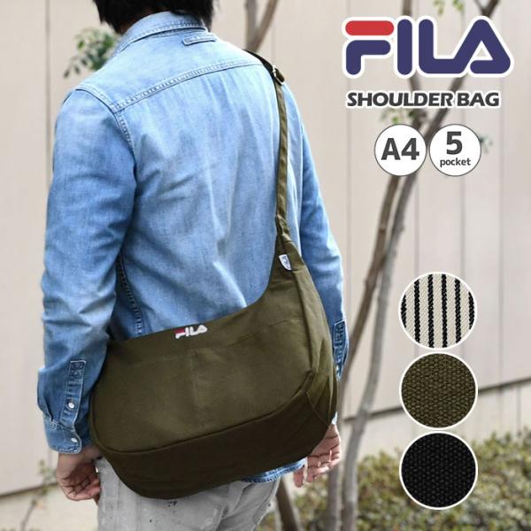 FILA フィラ メンズ キャンバス ショルダーバッグ 大人 男性 A4 おしゃれ かっこいい 斜め...