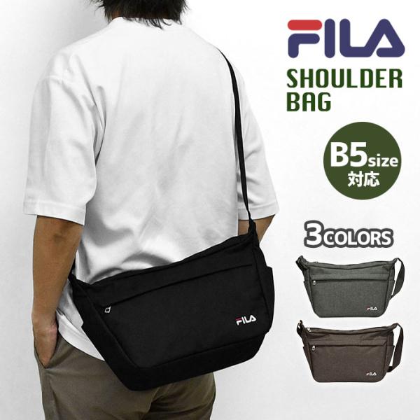 FILA フィラ ショルダーバッグ ポリエステル メンズ 斜め掛け バッグ シンプル 軽い 軽量 お...