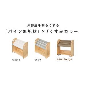 完成品 絵本ラック 絵本棚 キャスター付き 本...の詳細画像3