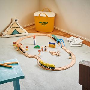 おもちゃ 玩具 キッズ 子供 子ども こども 男の子 新幹線 電車 線路 3歳 誕生日 お祝い ギフト 木製トレイン 木製電車とレールセット moku TRAIN(モクトレイン)｜superkagu