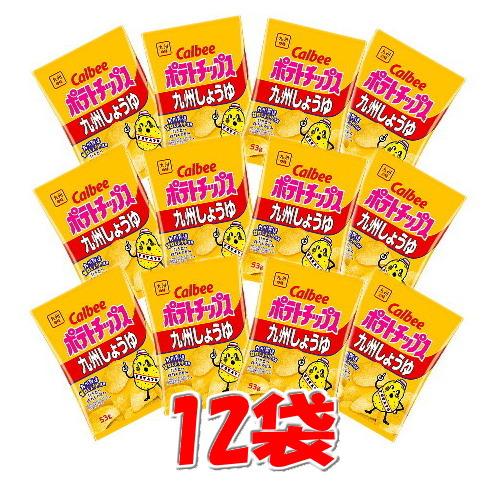 カルビー ポテトチップス 九州しょうゆ 53ｇｘ12袋 スナック菓子 ポテチ まとめ買い 送料無料 ...