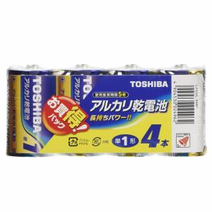 東芝 アルカリ乾電池 単1形【1パック(4本入...の詳細画像2