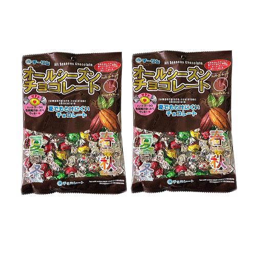 チーリン製菓 オールシーズンチョコレート（80g）×2袋 夏でも溶けにくいチョコレート 個包装 駄菓...