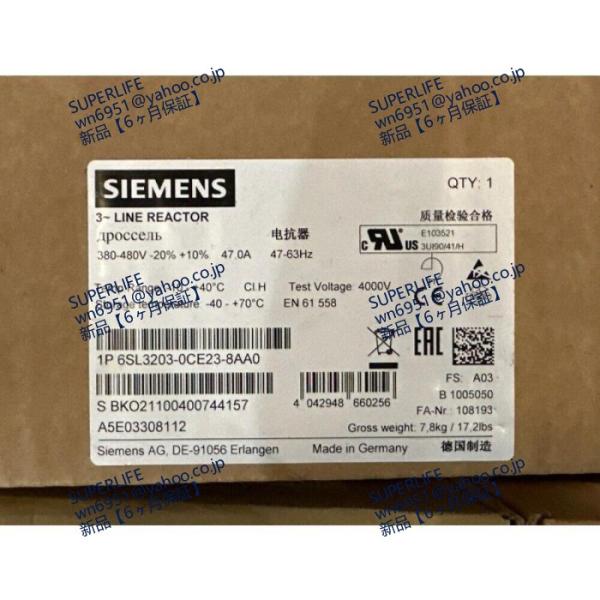 【新品★送料無料】新しい 6SL3203-0CE23-8AA0 SINAMICS REACT0R 6...