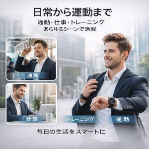 スマートウォッチ 健康管理ウォッチ 日本メーカ...の詳細画像3